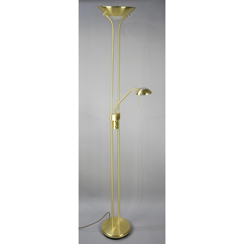 539 - A Modern Uplighter/Reading Lamp in Brass