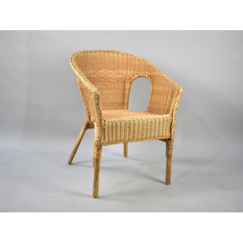 540 - A Modern Wicker Tub Armchair