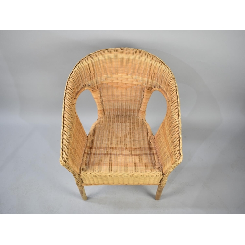 540 - A Modern Wicker Tub Armchair