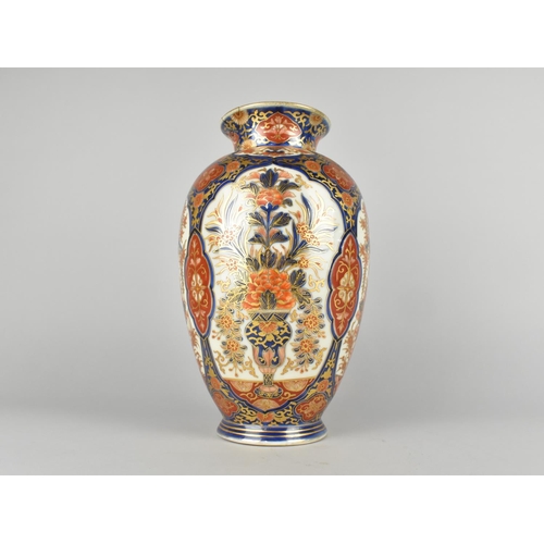 63 - A Mid 20th Century Imari Patterned Vase, 30cms High