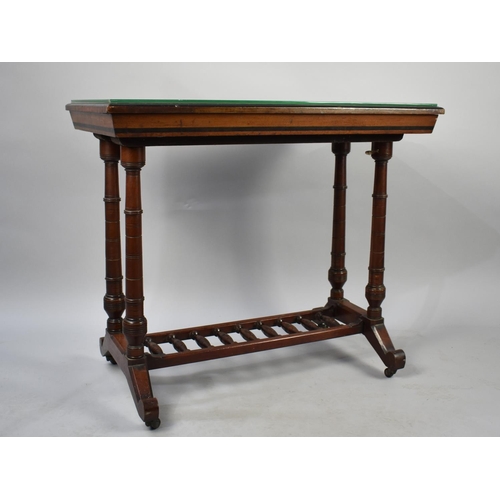 87 - An Edwardian Rectangular Mahogany Occasional Table with Ebonized Stringing to Top, AF, Turned Suppor... 