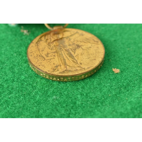 118 - A Framed Collection of Two WWI Medals Awarded to No 43361 Private Arthur Tattershall, West Riding Re... 