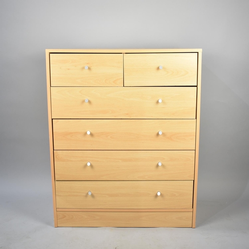 519 - A Modern Bedroom Chest of Two Short and Four Long Drawers, 75cms Wide