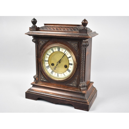 2 - A Late Victorian/Edwardian German Mantel Clock by HAC, Made in Wurttemberg with 14 Day Striking Move... 