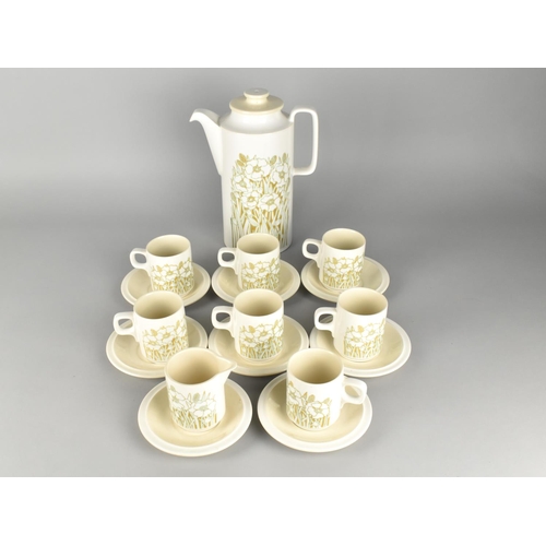 英国ヴィンテージ3点SET 贅沢なおうちカフェ 70s HORNSEA他 A Hornsea Fleur Coffee Set for Seven to Comprise Seven Cups, Eight