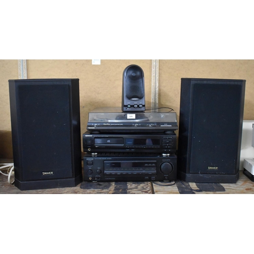 479 - A Technics Direct Drive Automatic Turntable System SL-DD33 Together with a Kenwood Compact Disc Play... 