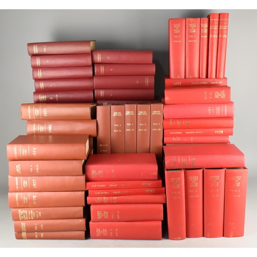 485 - A Large Quantity of Over 90 Bound Law Reports to Include 19th Century Re-bound Volumes etc