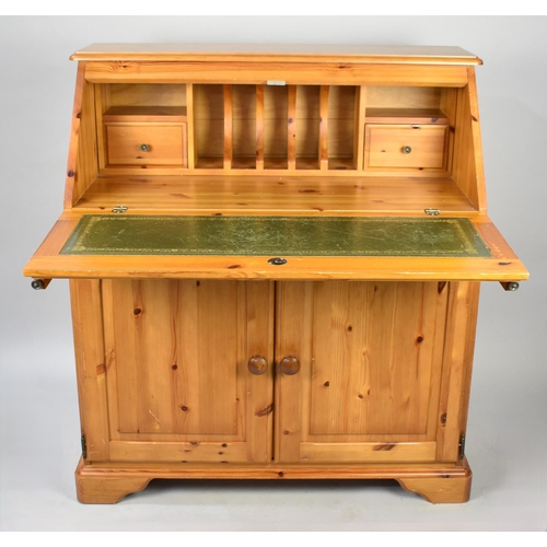 497 - A Modern Pine Fall Front Bureau by Regent Pine, 92cm Wide