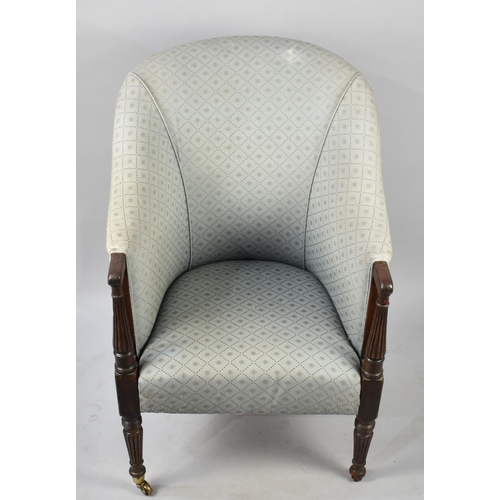 507 - An Edwardian Upholstered Ladies Nursing Tub Chair