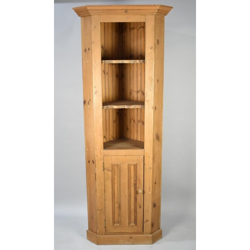 513 - A Mid/Late 20th Century Pine Double Freestanding Corner Cabinet, 63cm wide