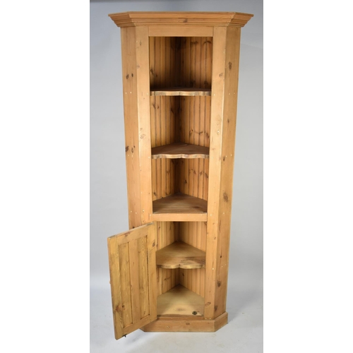 513 - A Mid/Late 20th Century Pine Double Freestanding Corner Cabinet, 63cm wide