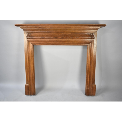 521 - An Early/Mid Oak Fire Surround, Mantle Shelf 140cm Wide