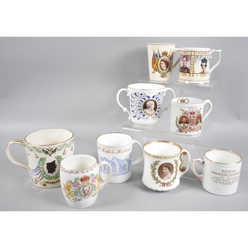 536 - A Collection of Nine Royal Commemorative Mugs