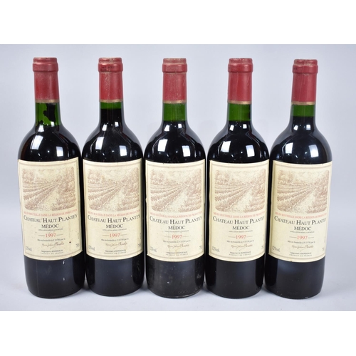 71 - Five Bottles 1997 Chateau Haut Plantey