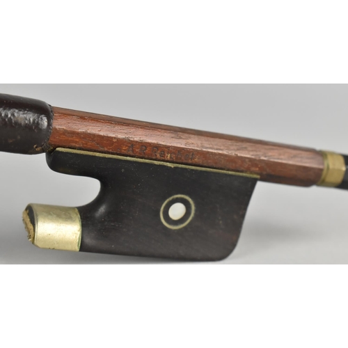 88 - A German Violin Bow by A R Reichel (Ivory Submission Reference Reference: HMKXJV31)