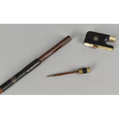 88 - A German Violin Bow by A R Reichel (Ivory Submission Reference Reference: HMKXJV31)