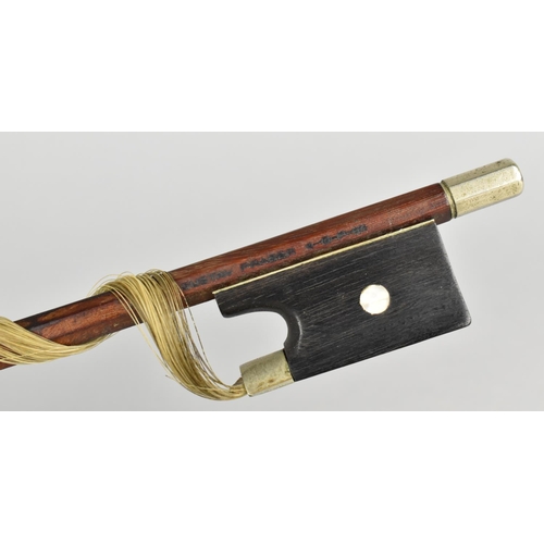 89 - A German Violin Bow by Gustav Prager (Ivory Submission Reference Reference: ZS5ZL3D4)