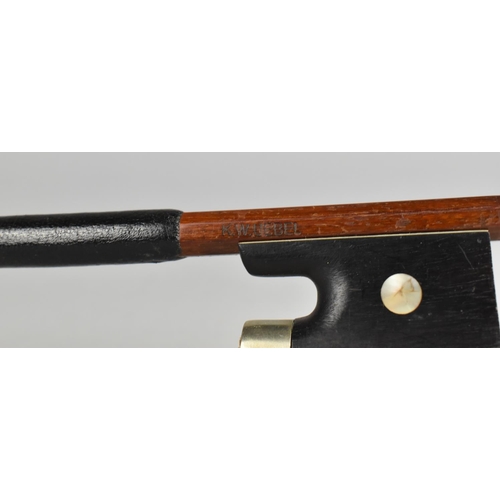 90 - A German Violin Bow by K W Vebel (Ivory Submission Reference Reference: WB4FA8NQ)