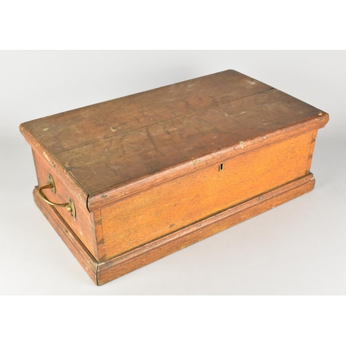 106 - A Late Victorian/Edwardian Oak Toolbox. 