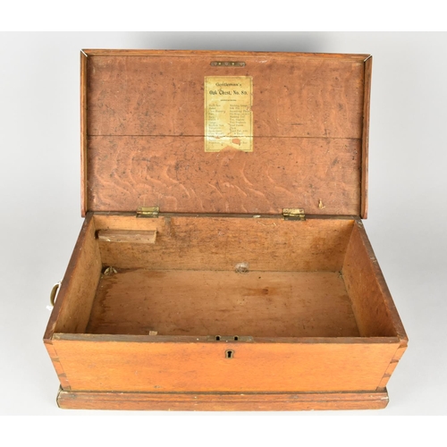 106 - A Late Victorian/Edwardian Oak Toolbox. 