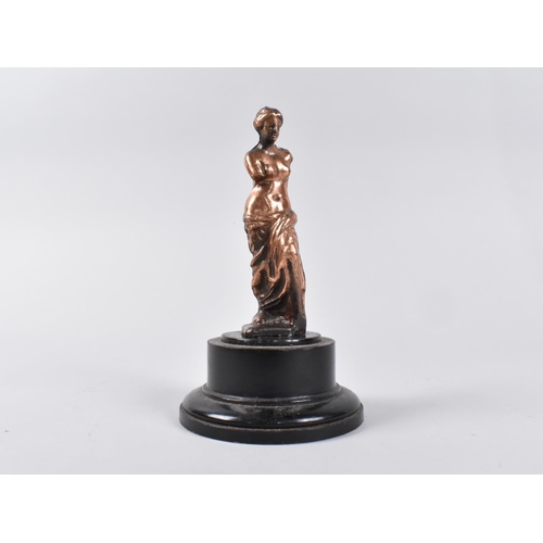 22 - A Souvenir Copper Patinated Spelter Figure, Venus, 14.5cms High