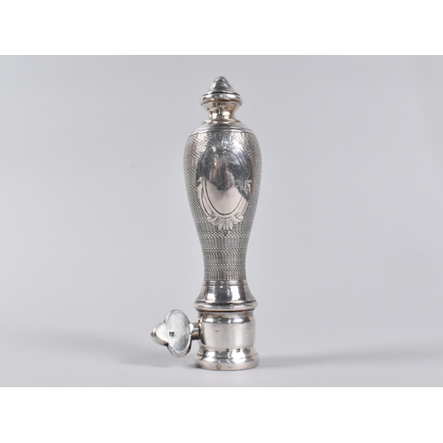 29 - A Late 19th/Early 20th Century French Silver Plated Ham Hock Carving Handle, 13cms Long