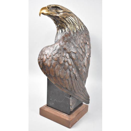 46 - A Late 20th Century American Bronze Study of  Perched Bald Eagle, After Dr R Taylor, 'Vigilance', Pr... 