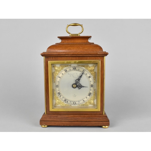 47 - A Mid 20th Century Elliot Mantel Clock Retailed by Garrard and Co with Presentation Plaque on Revers... 