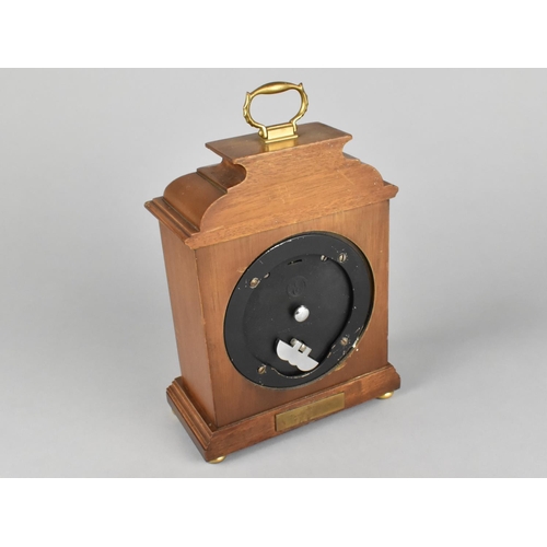 47 - A Mid 20th Century Elliot Mantel Clock Retailed by Garrard and Co with Presentation Plaque on Revers... 