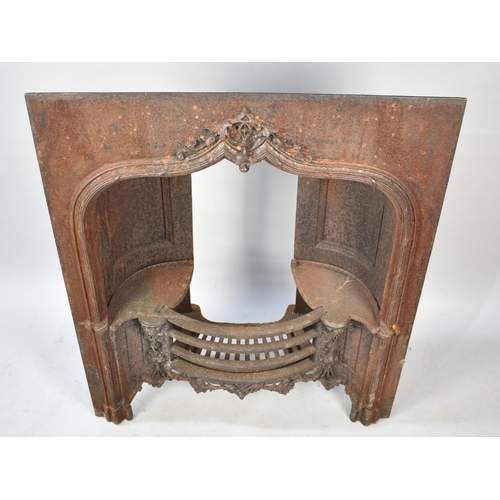 557 - A Georgian Cast Iron Bedroom Fire Insert, 81cm Wide, 97cm High