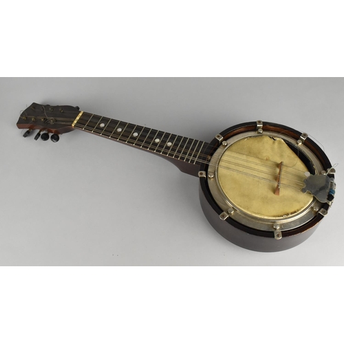 84 - A Vintage Cased Eight String Banjolele