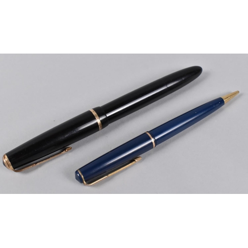 86 - A Parker Duofold Fountain Pen with 14ct Gold Nib and a Parker Propelling Pencil