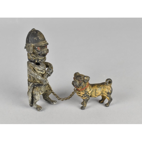 18 - An Early 20th Century Austrian Cold Painted Spelter Figure Group in the Form of an Anthropomorphic S... 