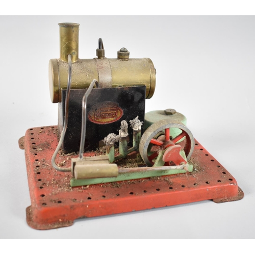 2 - A Mamod Brass and Tin Plate Model of a Stationary Steam Engine, with Burner but Untested