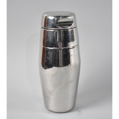 28 - A Mid 20th Century Italian Stainless Steel Cocktail Shaker by Alfra Alessi, 20cms High