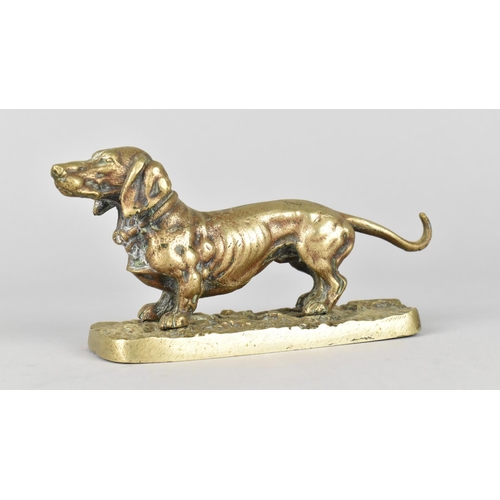 30 - A Late 19th/Early 20th Century Austrian Bronze Study of a Dachshund, 15cms Long