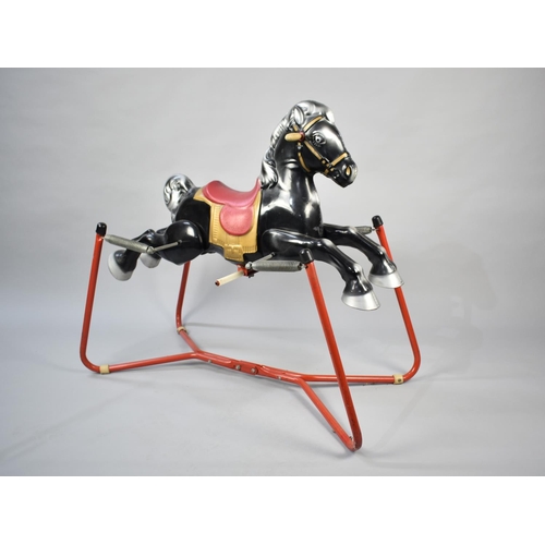 466 - A Vintage Sit On Rocking Horse Toy, Stamped Made In England, Probably Tri-Ang