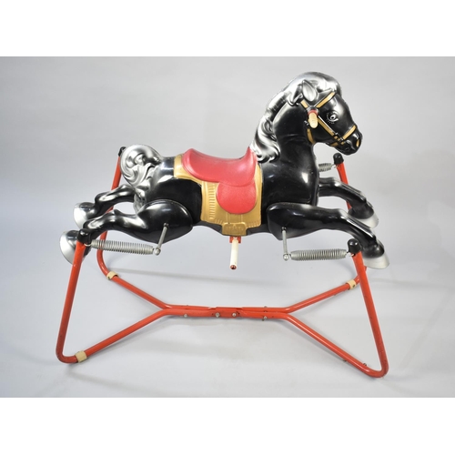 466 - A Vintage Sit On Rocking Horse Toy, Stamped Made In England, Probably Tri-Ang