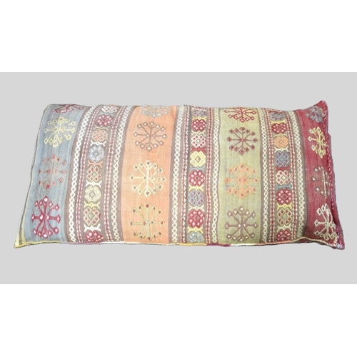 481 - A Large Early 20th Century Kilim Floor Cushion, 117x58cms