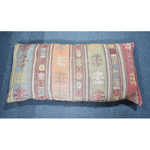 481 - A Large Early 20th Century Kilim Floor Cushion, 117x58cms