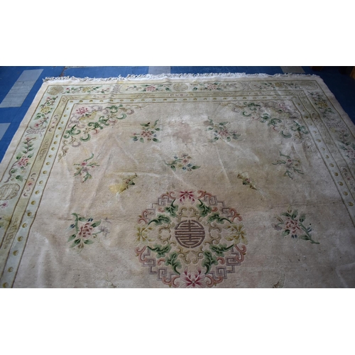 485 - A Large Chinese Woollen Carpet, 456x365cms