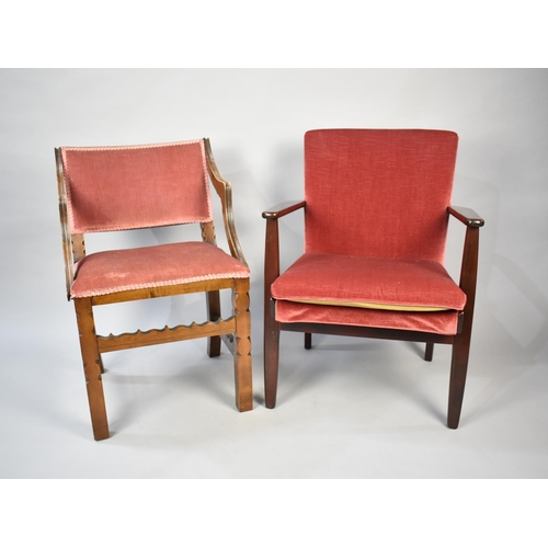 487 - Two Vintage Armchairs