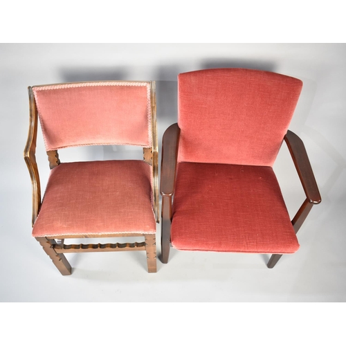 487 - Two Vintage Armchairs