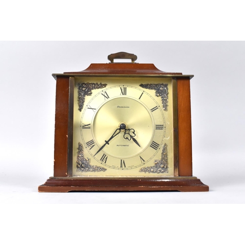 53 - A Mid 20th Century Dominion Automatic Mantel Clock with Battery Movement, 21.5cms Wide