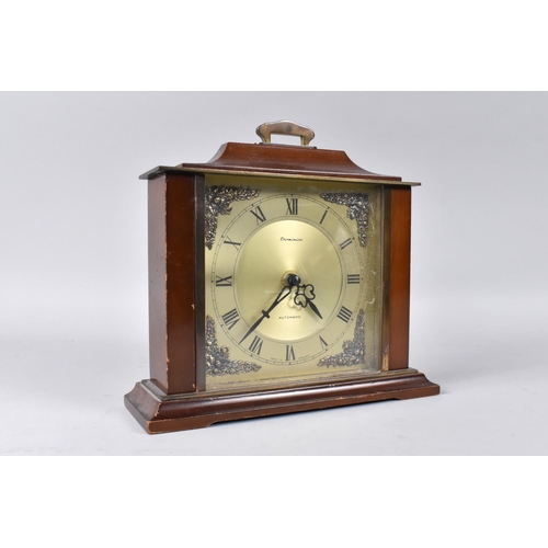 53 - A Mid 20th Century Dominion Automatic Mantel Clock with Battery Movement, 21.5cms Wide