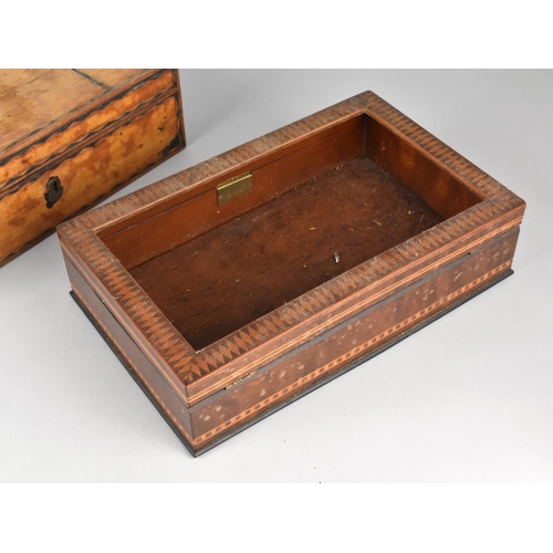 60 - A Mid 19th Century Rosewood Two Division Tea Caddy for Full Restoration having Two Removable Tea Box... 