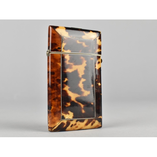 9 - A Late 19th/Early 20th Century Tortoiseshell Card Case, 9x5.5cms