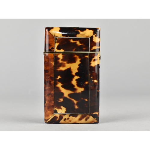 9 - A Late 19th/Early 20th Century Tortoiseshell Card Case, 9x5.5cms