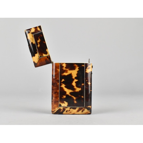 9 - A Late 19th/Early 20th Century Tortoiseshell Card Case, 9x5.5cms