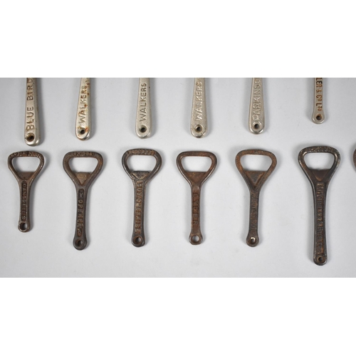 115 - A Collection of Various Vintage Advertising Bottle Openers, Toffee Hammers Etc